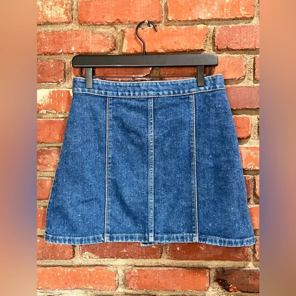 Vintage 90s E.P.I. Jean skirt with button down details size Medium(8) - Picture 11 of 12